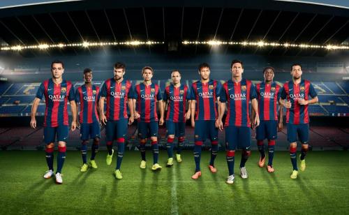 F.C Barcelona 2014-15 team picture